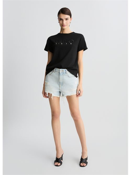 t-shirt woman black LIU JO | WA5007JS923/M9624